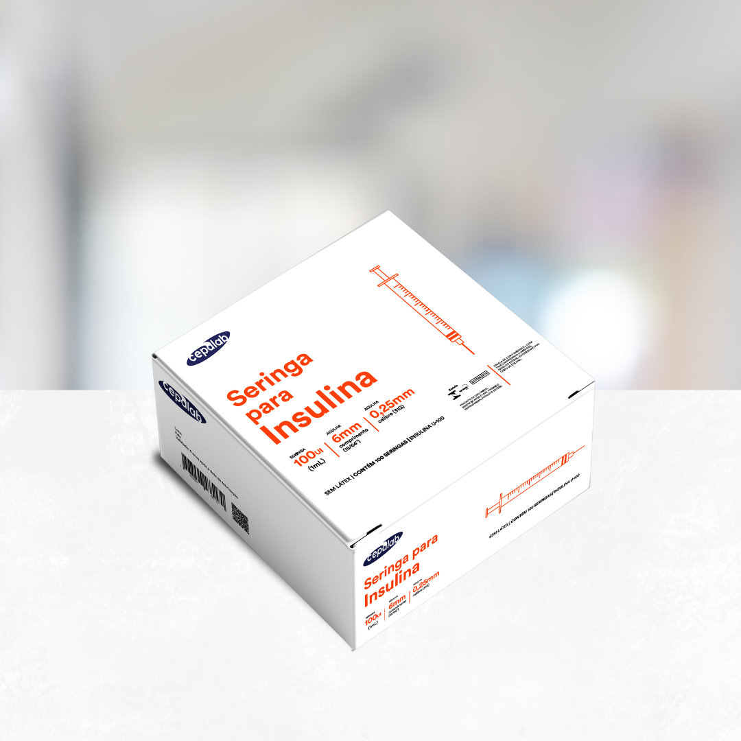Seringa para Insulina – 1mL 31G Caixa C/100 Und - Cepalab