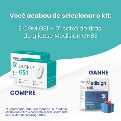 SIBIONICS CGM GS1 - Sistema de monitoramento contínuo de glicose