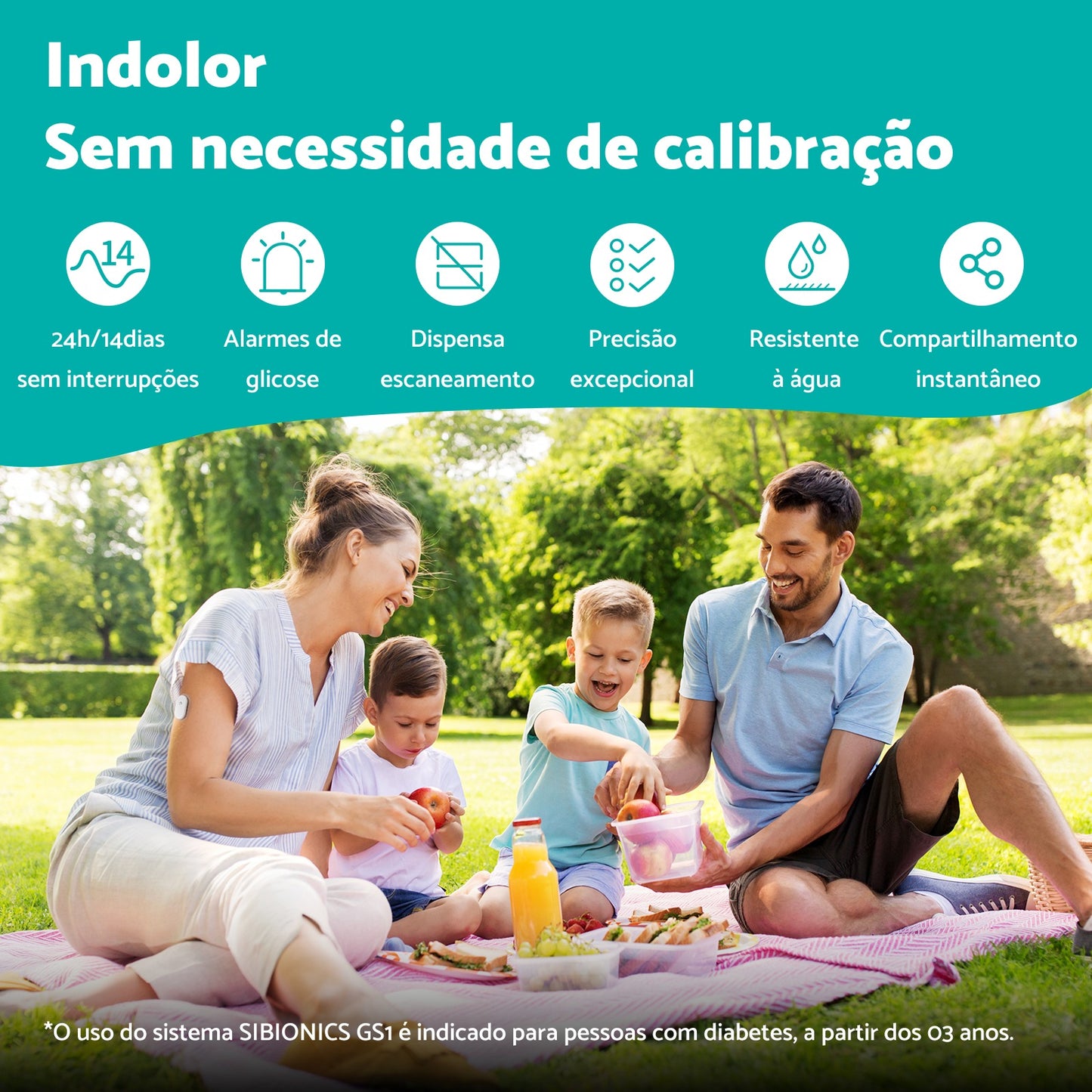 SIBIONICS CGM GS1 - Sistema de monitoramento contínuo de glicose