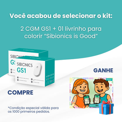 SIBIONICS CGM GS1 - Sistema de monitoramento contínuo de glicose